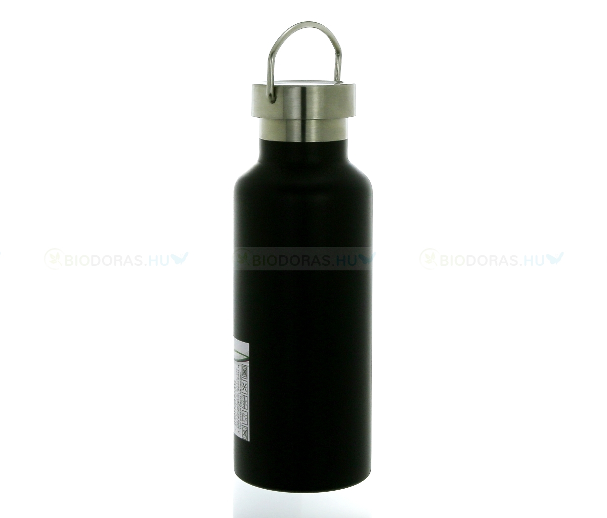 DORAS Retro termosz mozgatható füllel - Rozsdamentes acél - Fekete - 500 ml