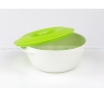 BIODORA Bioműanyag ételtároló doboz fehér színben, neonzöld színű tetővel - 1000 ml