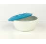 BIODORA Bioműanyag ételtároló doboz fehér színben, kék színű tetővel - 1000 ml