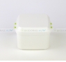 BIODORA Bioműanyag uzsonnás doboz, neonzöld színű visszazáró füllel - 11,9 x 10,9 x 9,8 cm
