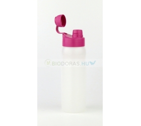 BIODORA-Biomuanyag-kulacs-(sportpalack)-visszazarhato-kupakkal-feher-magenta-szinben---500-ml