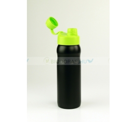 BIODORA-Biomuanyag-sport-shaker-(kulacs)-visszazarhato-kupakkal-kevero-labdaval-fekete-neonzold-szinben---500-ml