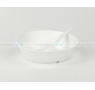 BIODORA Bioműanyag gyerek étkező szett fehér színben (2 db mélytányér+1 db kanál)