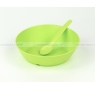 BIODORA Bioműanyag gyerek étkező szett neonzöld színben (2 db mélytányér+1 db kanál)
