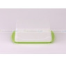 BIODORA Bioműanyag vajtartó doboz fehér színben neonzöld színű tálcával - 13,9 x 9,2 x 4,9 cm