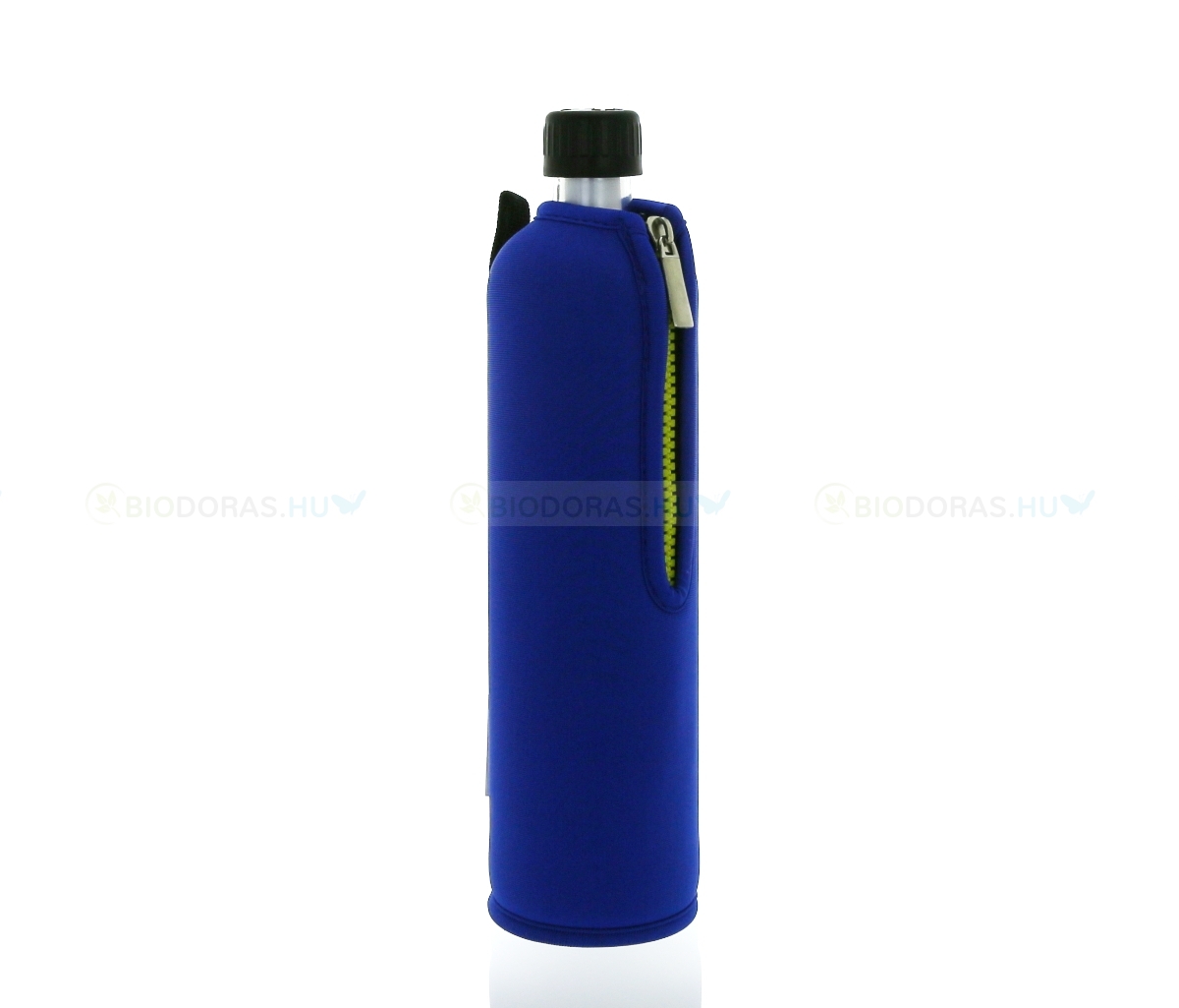 DORAS Üvegkulacs (üvegpalack) sötétkék színű neoprén huzattal - 500 ml