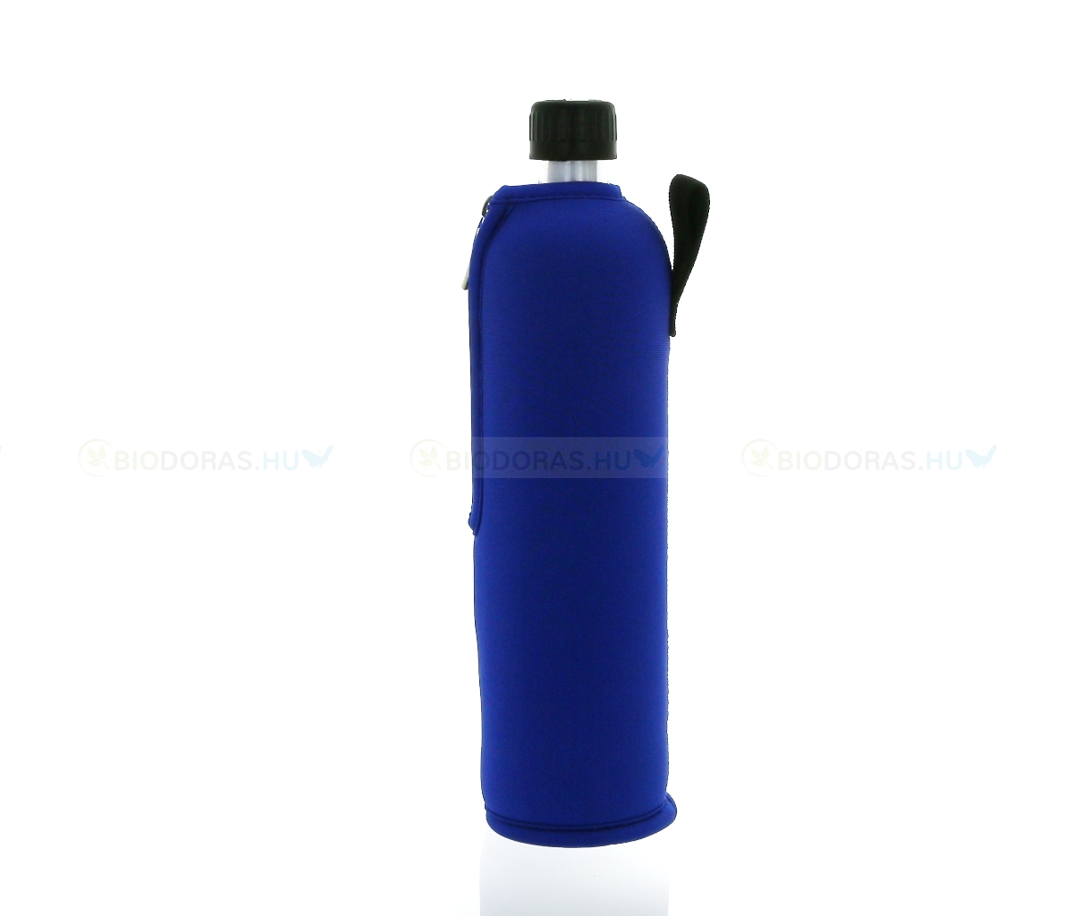 DORAS Üvegkulacs (üvegpalack) sötétkék színű neoprén huzattal - 500 ml