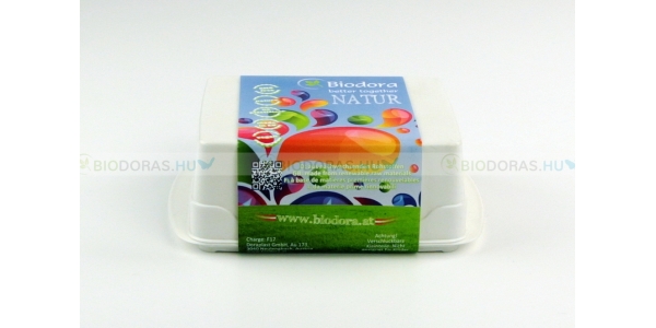 BIODORA Bioműanyag vajtartó doboz tetővel, fehér színben - 13,9 x 9,2 x 4,9 cm