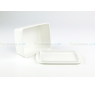 BIODORA Bioműanyag vajtartó doboz tetővel, fehér színben - 13,9 x 9,2 x 4,9 cm