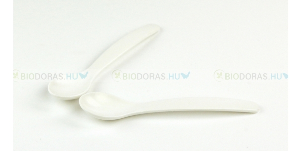 BIODORA Bioműanyag gyerek kiskanál szett (4 db), fehér színben