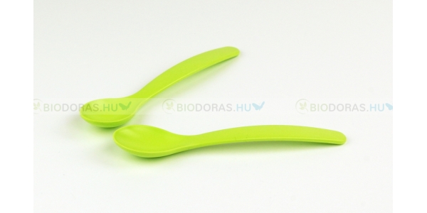 BIODORA Bioműanyag gyerek kiskanál szett (4 db), neonzöld színben
