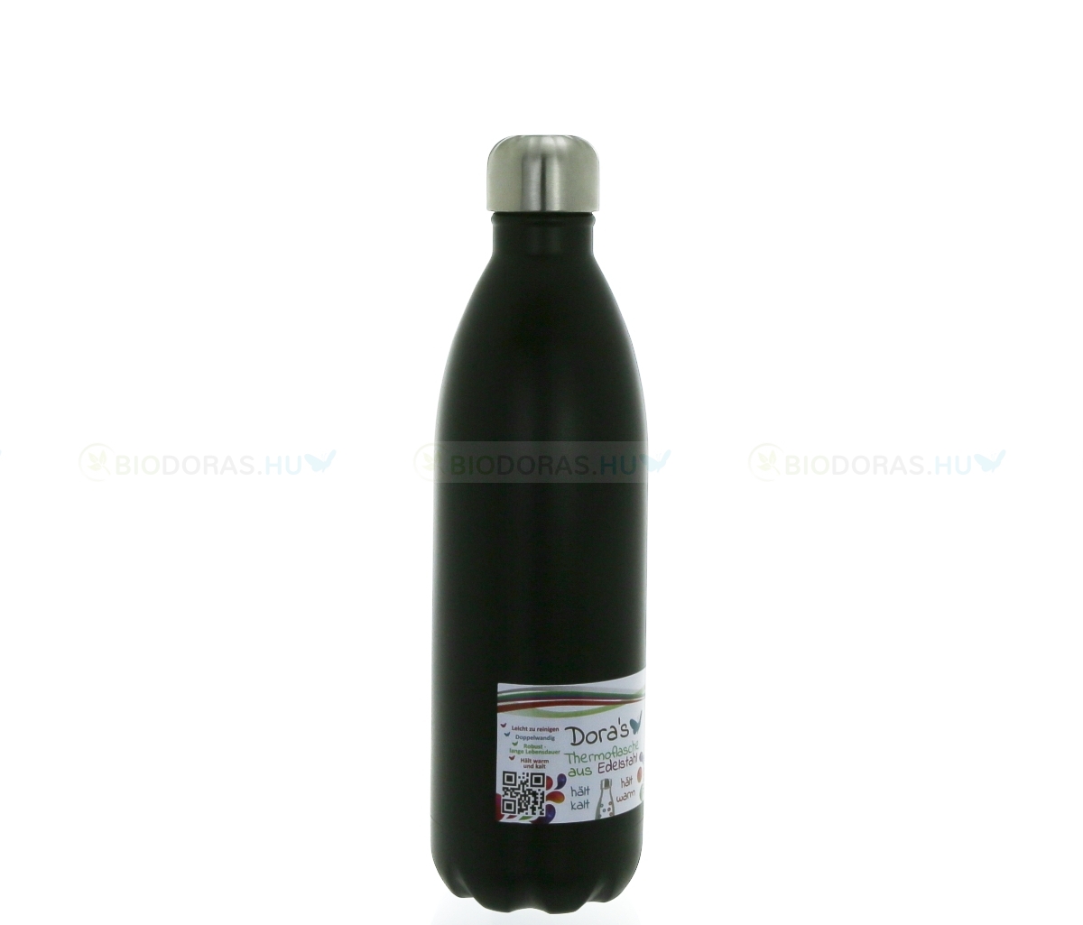 DORAS Termosz - Rozsdamentes acél - Fekete - 750 ml
