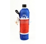 DORAS Üvegkulacs (üvegpalack) kék és piros színű, fehér foci VB mintás neoprén huzattal - 500 ml