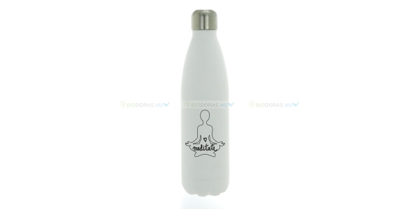 DORAS Meditáló sziluett mintás termosz, 7 színben rendelhető, 500 ml