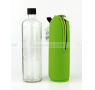 DORAS Üvegkulacs (üvegpalack) neonzöld színű neoprén huzattal - 700 ml